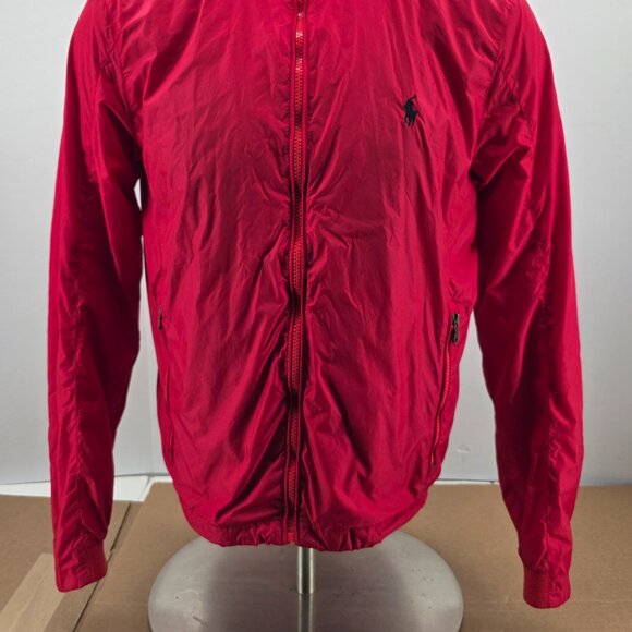 Polo Ralph Lauren Men's Red Hooded Pony Waterproof Rain Jacket Full Zip  Medium - Picture 14 of 15